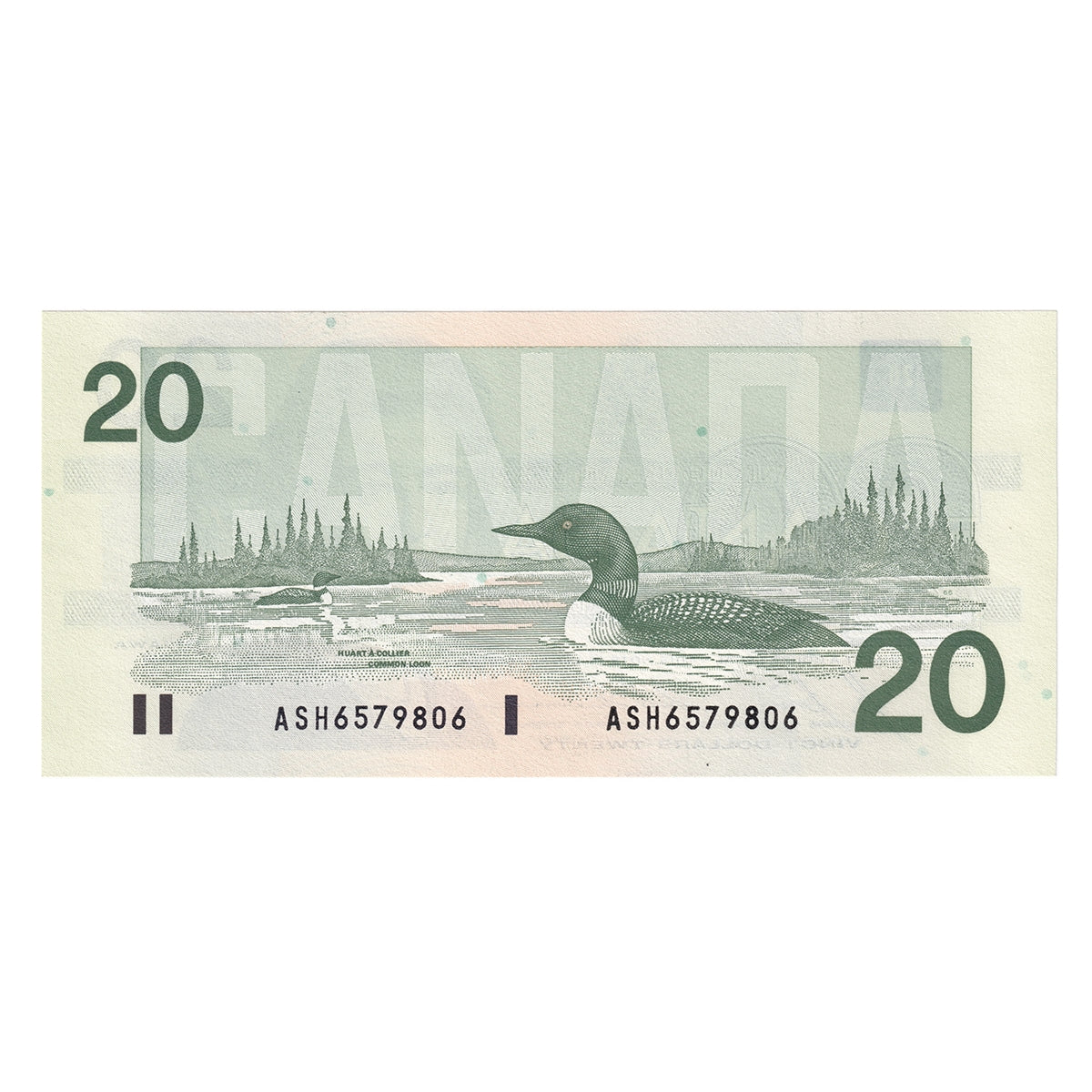 BC-58b-i 1991 Canada $20 Bonin-Thiessen, ASH, Uncirculated (MS60)