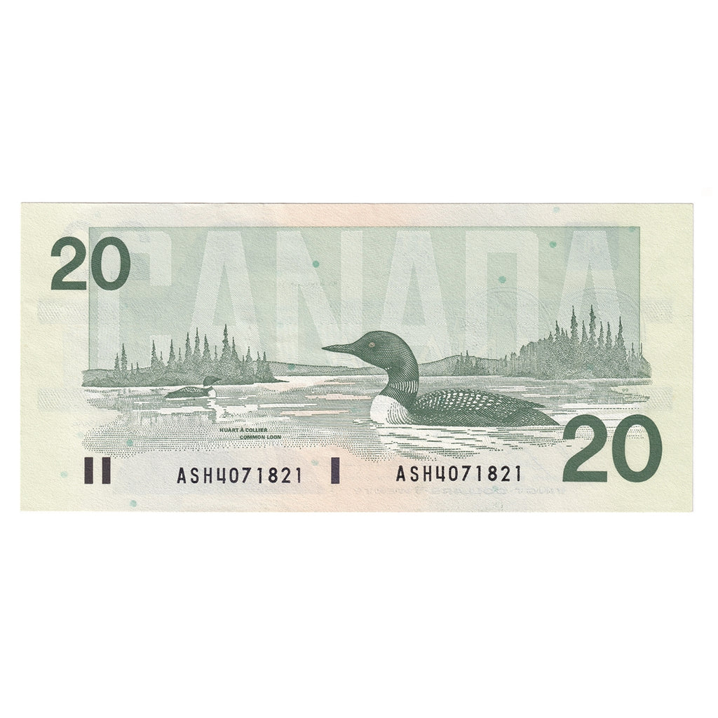 BC-58b-i 1991 Canada $20 Bonin-Thiessen, ASH, AU-UNC (AU55)