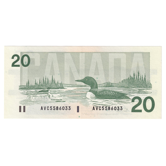 BC-58b-i 1991 Canada $20 Bonin-Thiessen, AVC, AU