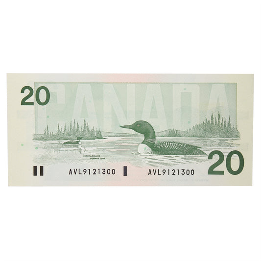 BC-58b-i 1991 Canada $20 Bonin-Thiessen, AVL, CUNC