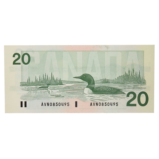 BC-58b-i 1991 Canada $20 Bonin-Thiessen, AVN, AU-UNC