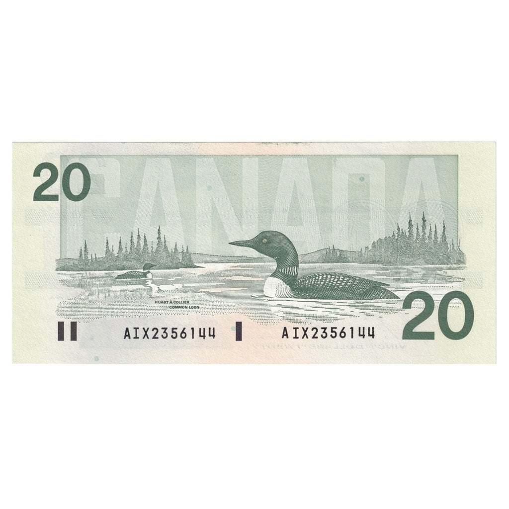 BC-58bA-i 1991 Canada $20 Bonin-Thiessen, AIX, UNC