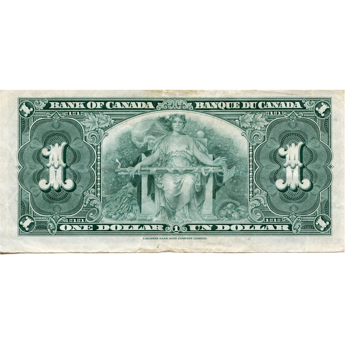BC-21d 1937 Canada $1 Coyne-Towers, W/M, VF