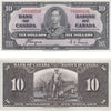 BC-24c 1937 Canada $10 Coyne-Towers, K/T, AU