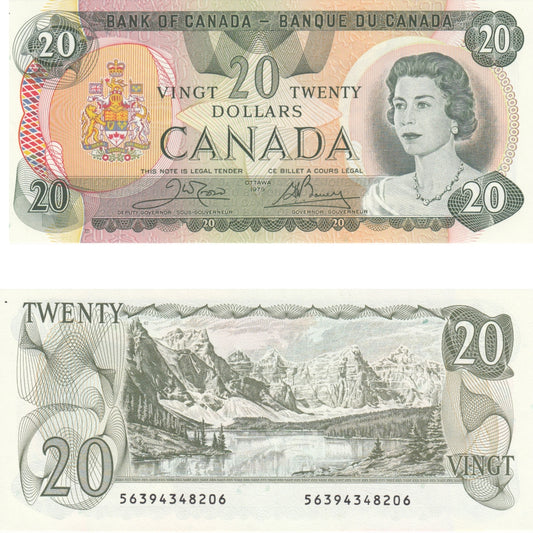 BC-54b-i 1979 Canada $20 Crow-Bouey, Lithographed, CUNC