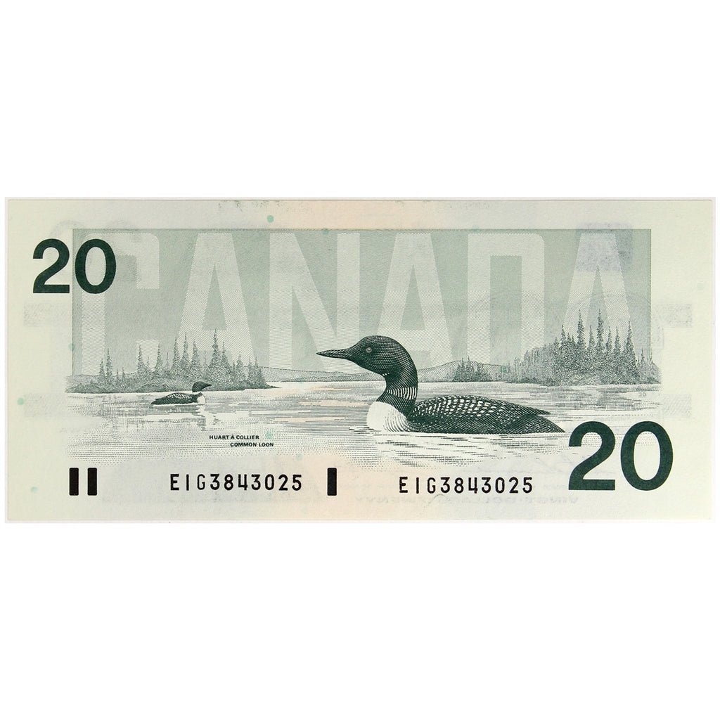 BC-58a 1991 Canada $20 Thiessen-Crow, EIG, Almost Uncirculated (AU50)