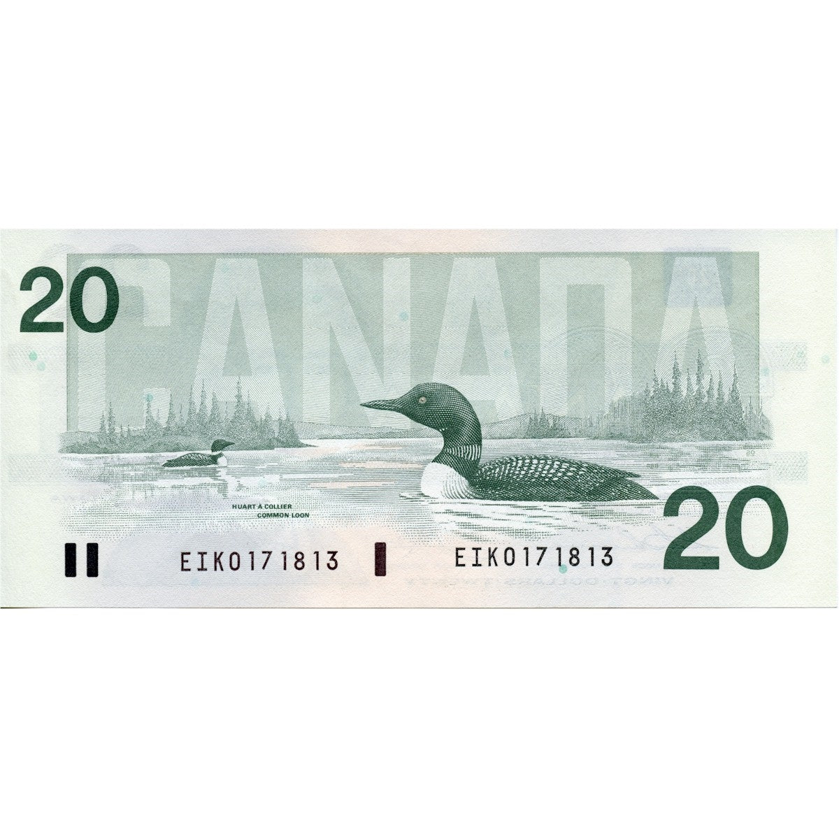 BC-58a-i 1991 Canada $20 Thiessen-Crow, EIK, Almost Uncirculated (AU50)