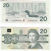 BC-58a-i 1991 Canada $20 Thiessen-Crow, EIN, AU-UNC (AU55)
