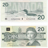 BC-58a-i 1991 Canada $20 Thiessen-Crow, EIP, Almost Uncirculated (AU50)