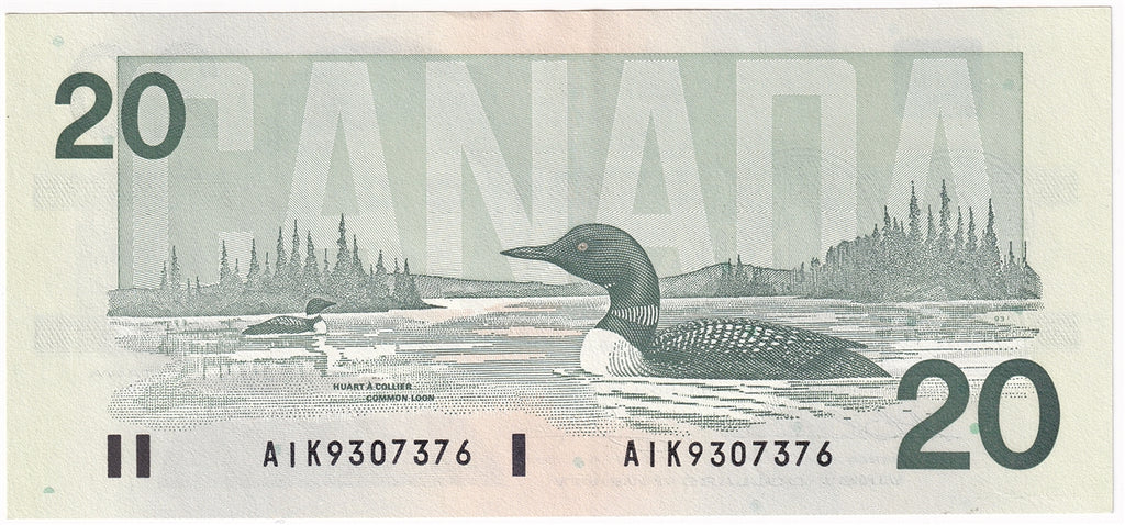 BC-58a-ii 1991 Canada $20 Thiessen-Crow, AIK, Extra Fine (EF40)