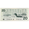 BC-58b 1991 Canada $20 Bonin-Thiessen, EVT, AU-UNC (AU55)