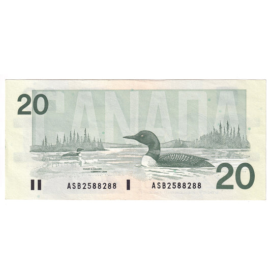 BC-58b-i 1991 Canada $20 Bonin-Thiessen, ASB, CIRC