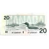 BC-58d-i 1991 Canada $20 Knight-Dodge, AYJ, AU-UNC