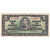 BC-21c 1937 Canada $1 Gordon-Towers, S/A, VF