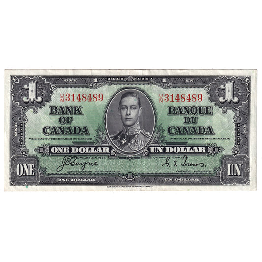 BC-21d 1937 Canada $1 Coyne-Towers, U/N, EF