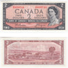 BC-38a 1954 Canada $2 Beattie-Coyne, M/B, Almost Uncirculated (AU50)