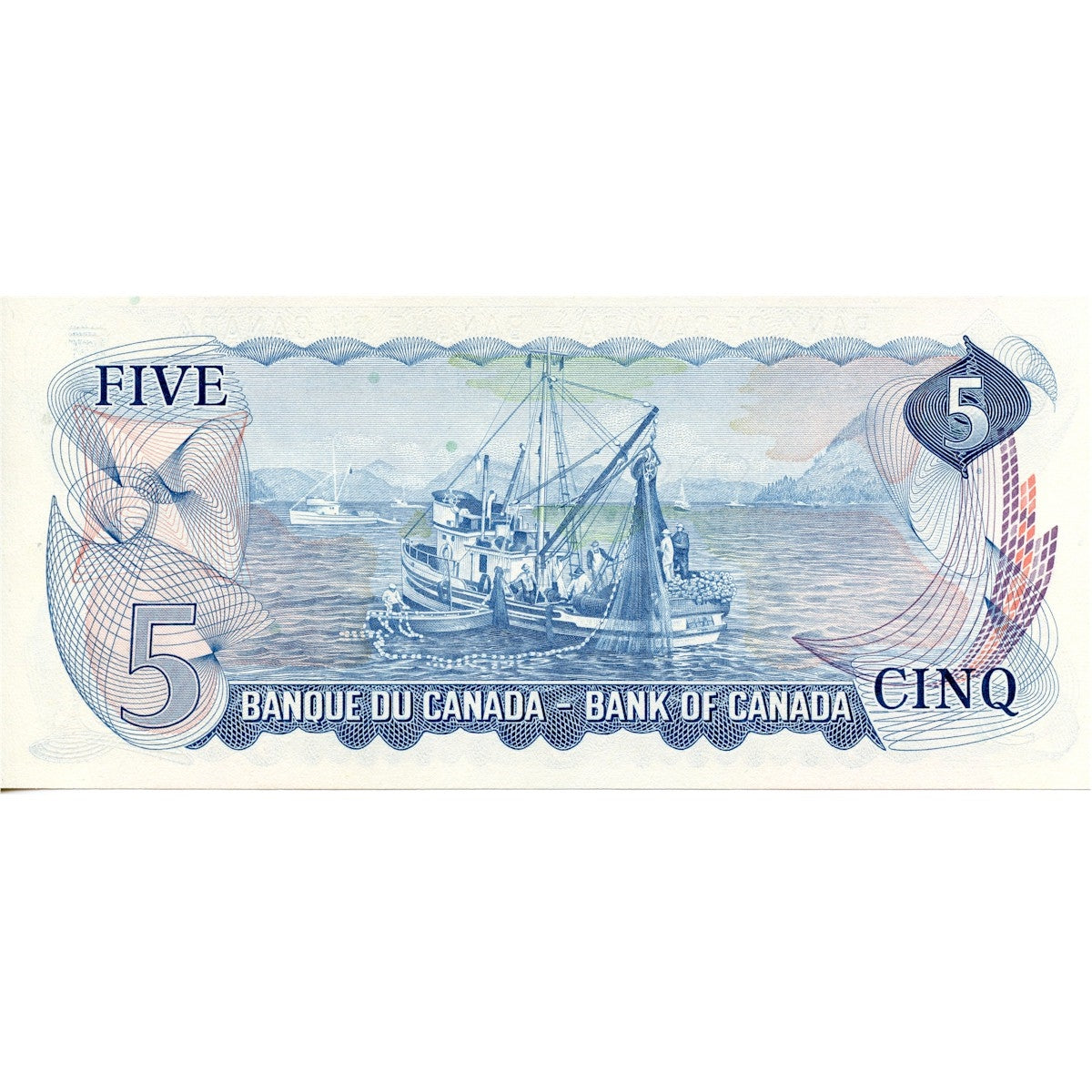 BC-48a 1972 Canada $5 Bouey-Rasminsky, CG, Choice Uncirculated (CUNC63)