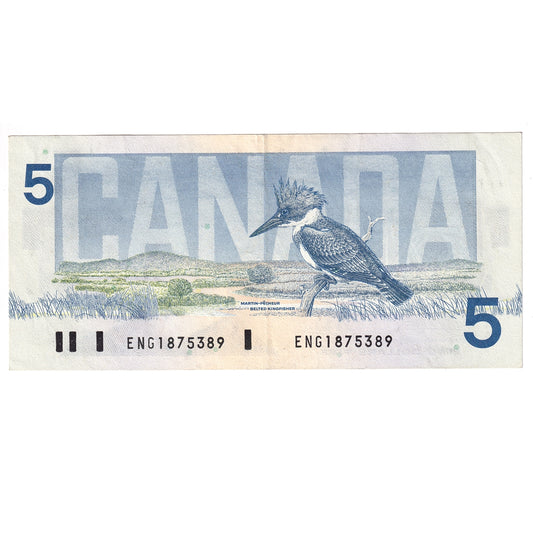 BC-56a 1986 Canada $5 Crow-Bouey, ENG, EF-AU