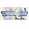 BC-56b 1986 Canada $5 Thiessen-Crow, FNJ, Almost Uncirculated (AU50)