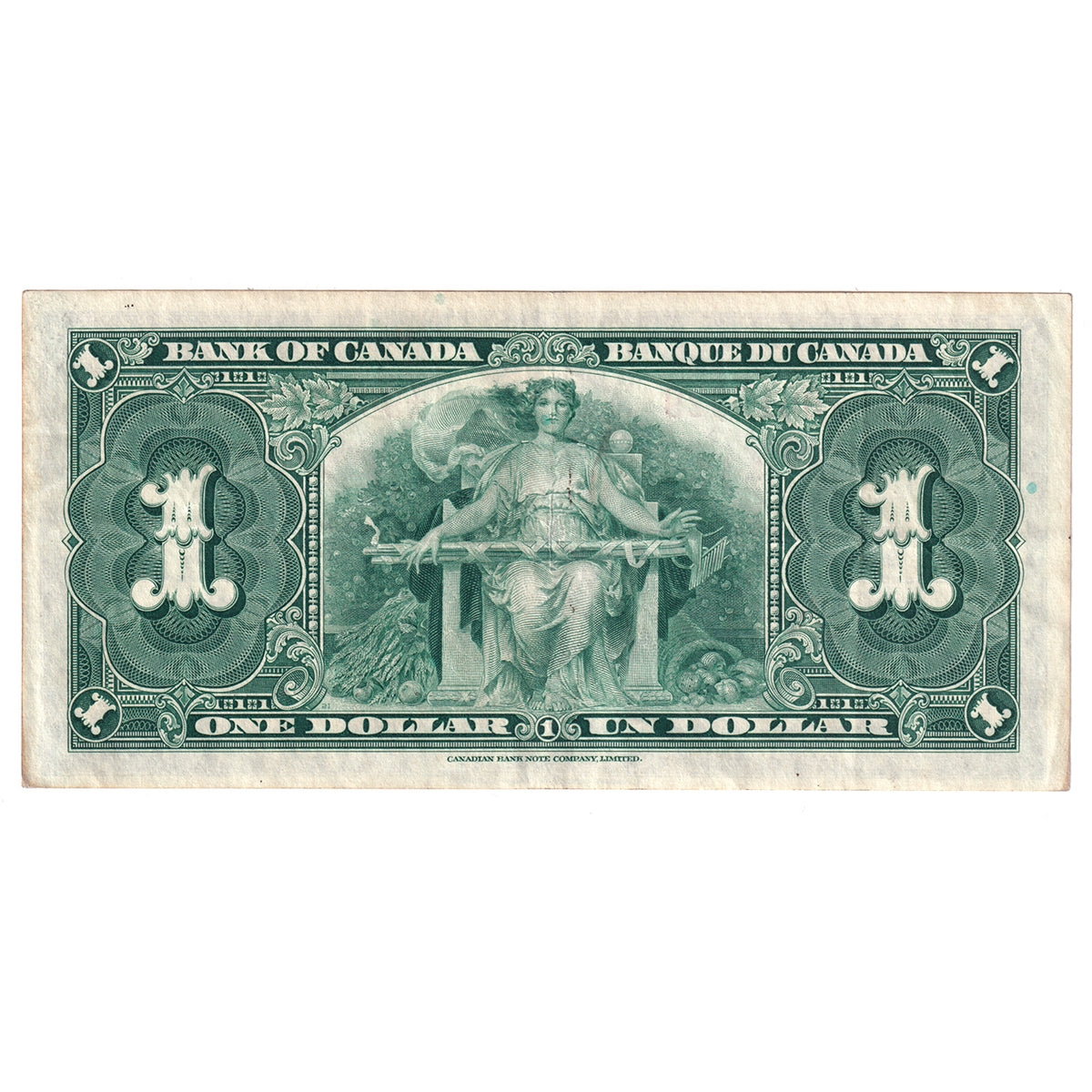 BC-21c 1937 Canada $1 Gordon-Towers, Y/A, Extra Fine (EF40)