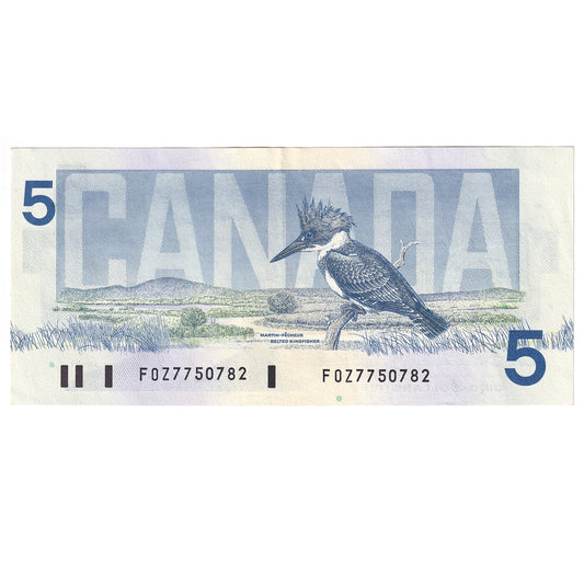 BC-56b 1986 Canada $5 Thiessen-Crow, FOZ, AU