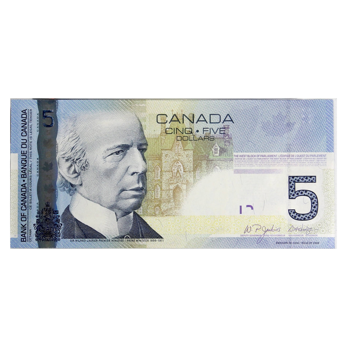 BC-67a 2006 Canada $5 Jenkins-Dodge, APH, Uncirculated (MS60)