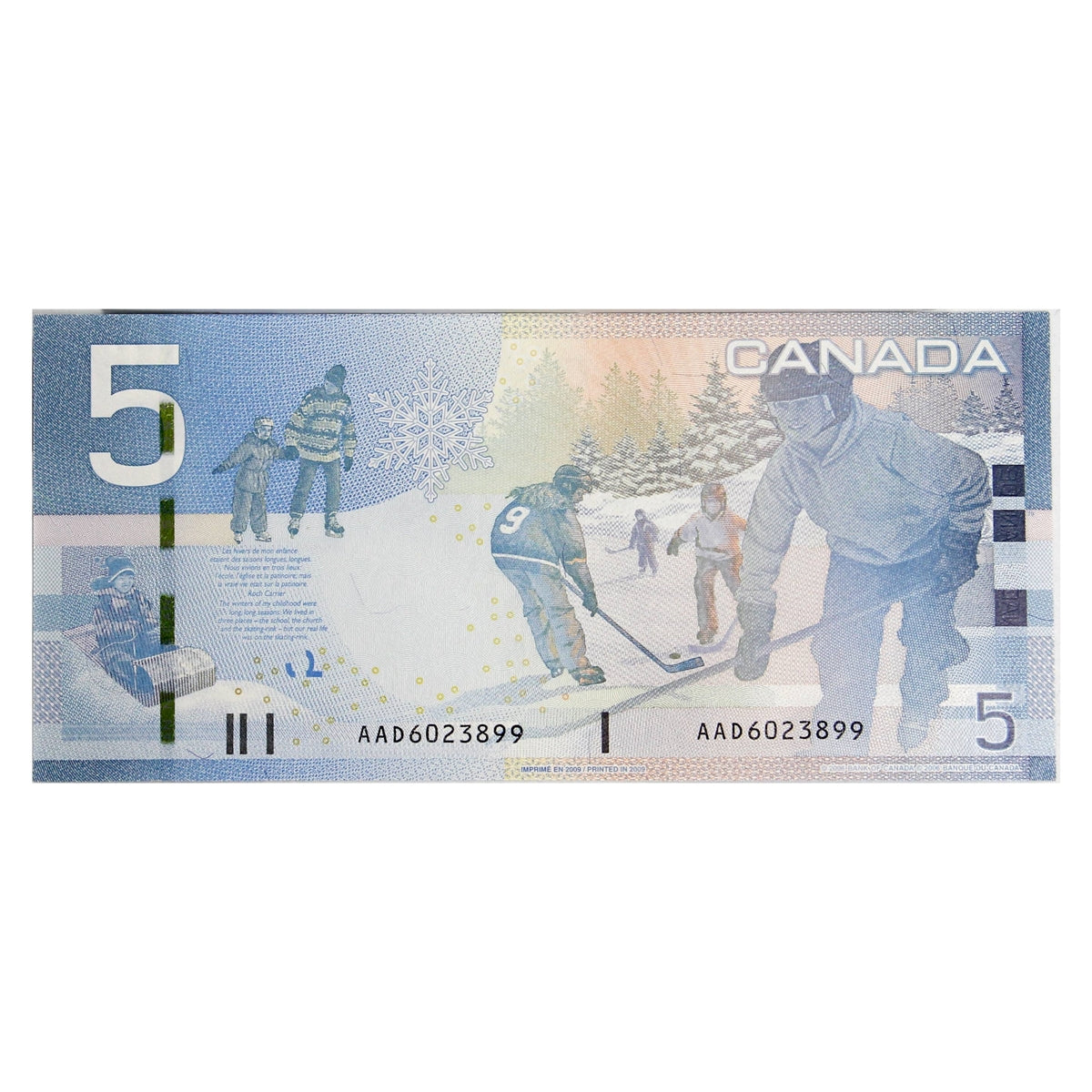 BC-67b 2009 Canada $5 Jenkins-Carney, AAD, AU-UNC