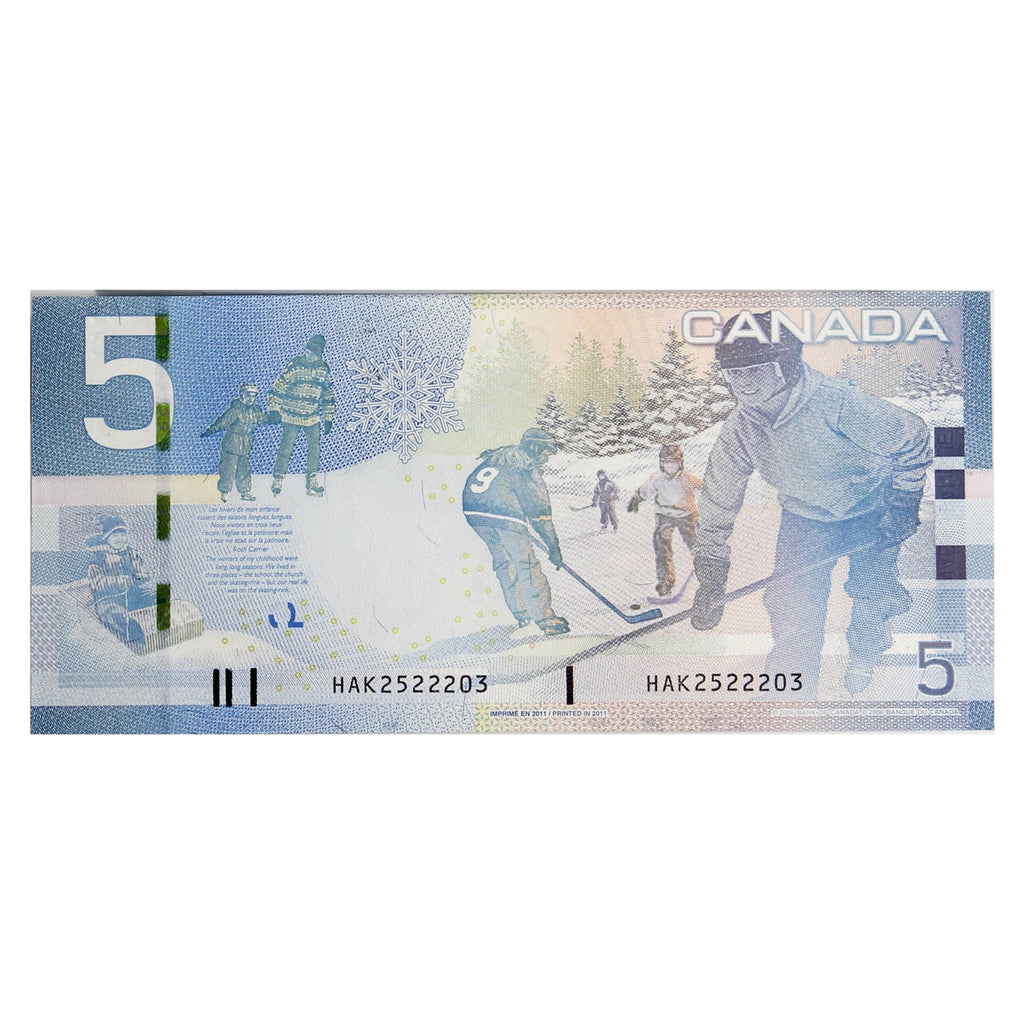 BC-67c 2011 Canada $5 Macklem-Carney, HAK, AU-UNC (AU55)