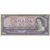 BC-40a 1954 Canada $10 Beattie-Coyne, C/T, VF