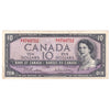 BC-40b 1954 Canada $10 Beattie-Rasminsky, R/T, F-VF (F15)