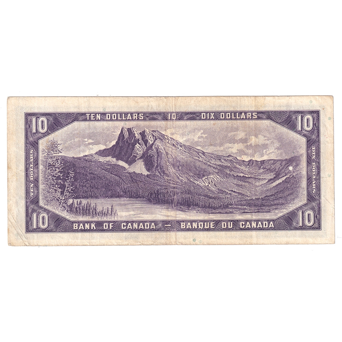 BC-40b 1954 Canada $10 Beattie-Rasminsky, R/T, F-VF (F15)