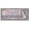 BC-40b 1954 Canada $10 Beattie-Rasminsky, A/V, VF-EF (VF30)