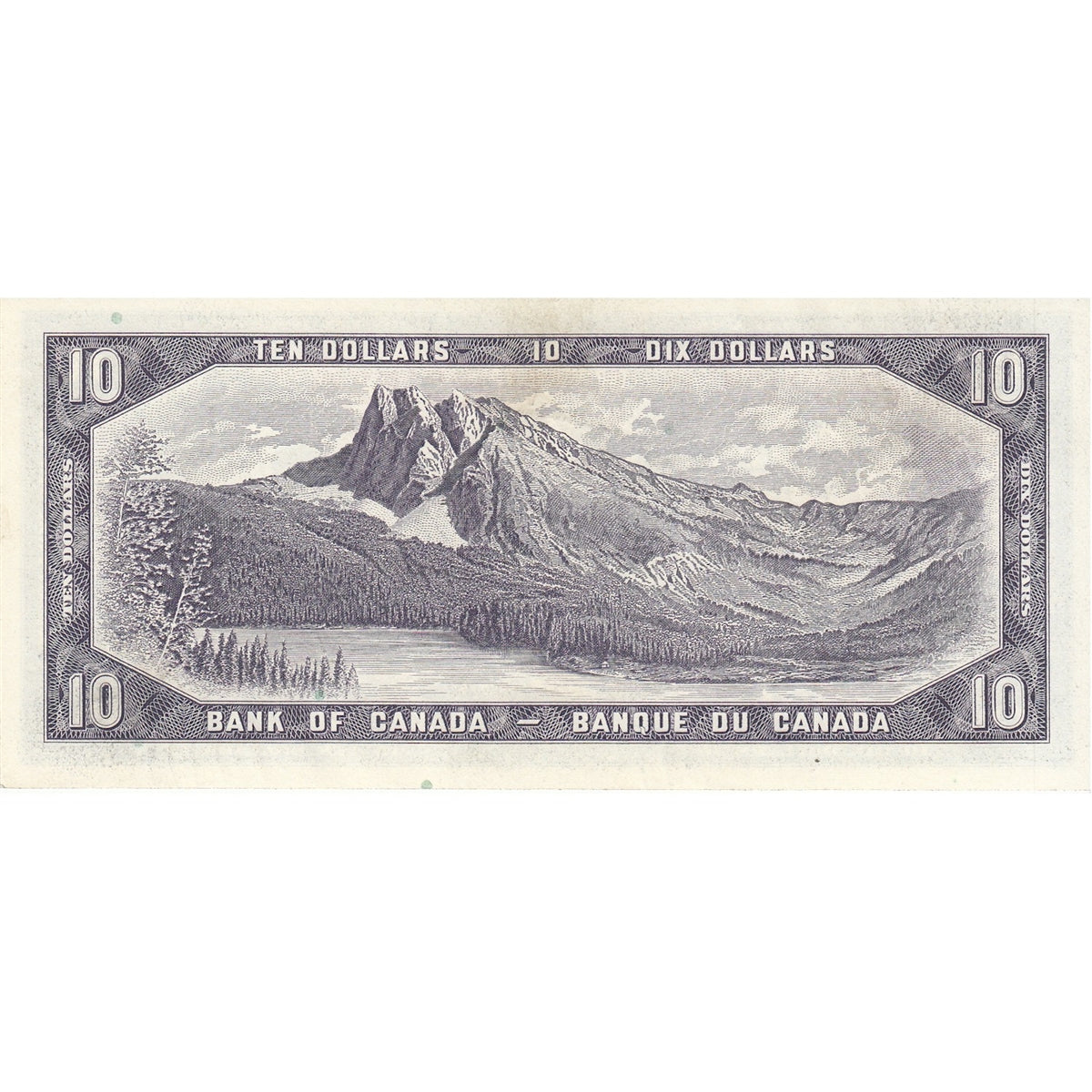 BC-40b 1954 Canada $10 Beattie-Rasminsky, S/V, Almost Uncirculated (AU50)