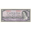 BC-40b 1954 Canada $10 Beattie-Rasminsky, S/V, EF