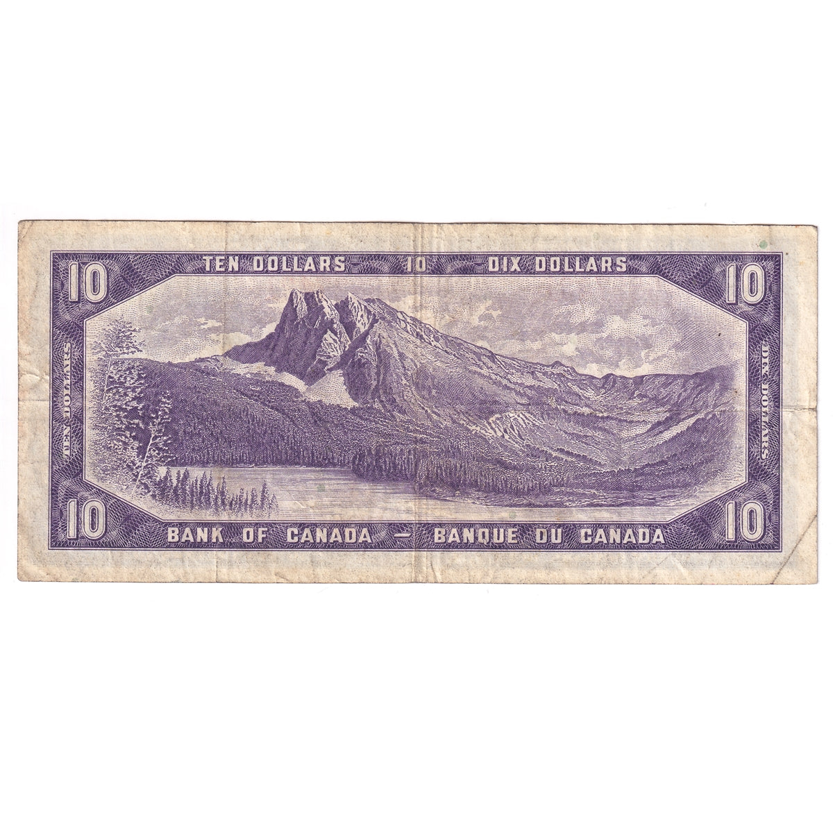 BC-40a 1954 Canada $10 Beattie-Coyne, U/D, F-VF (F15)
