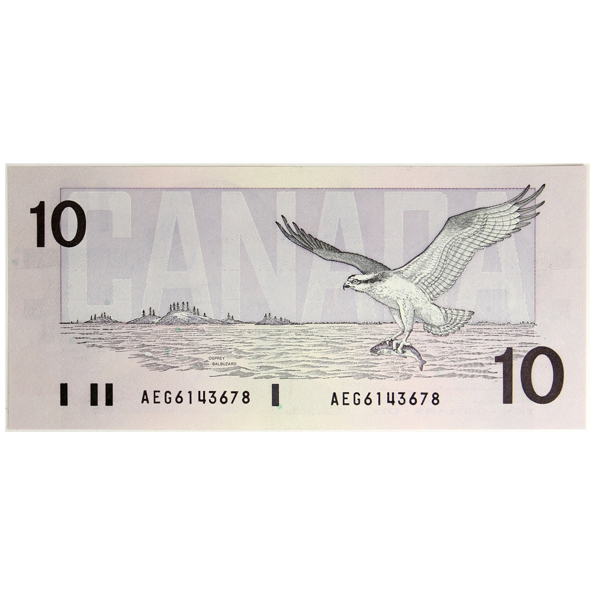 BC-57a 1989 Canada $10 Thiessen-Crow, AEG, Choice Uncirculated (CUNC63)