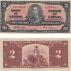 BC-22b 1937 Canada $2 Gordon-Towers, K/B, VF-EF (VF30)