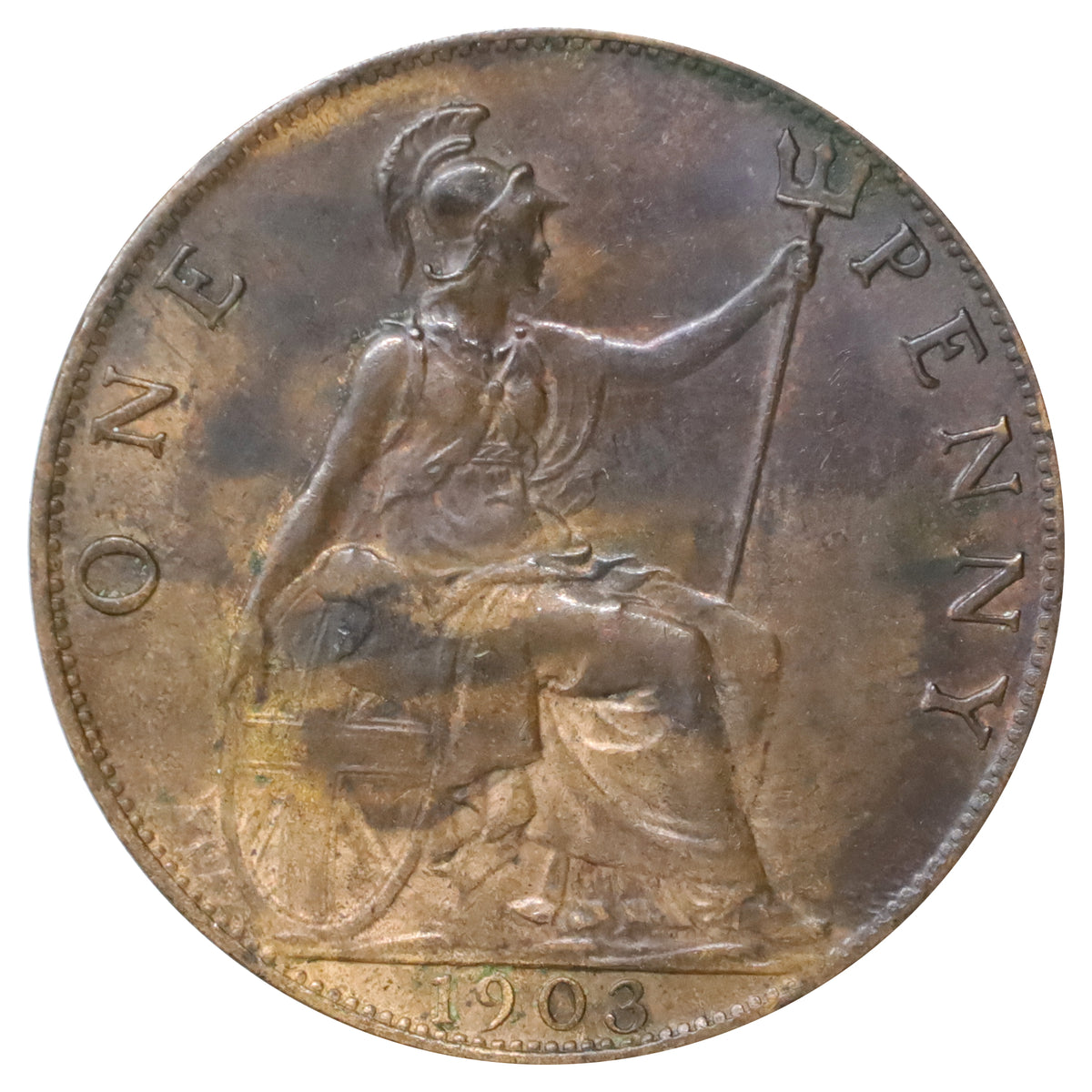 Great Britain 1903 Penny Almost Uncirculated (AU50)