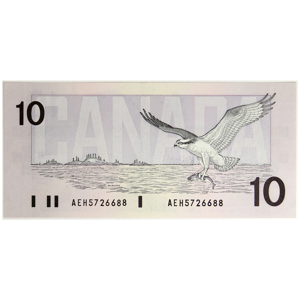 BC-57a 1989 Canada $10 Thiessen-Crow, AEH, Choice Uncirculated (CUNC63)