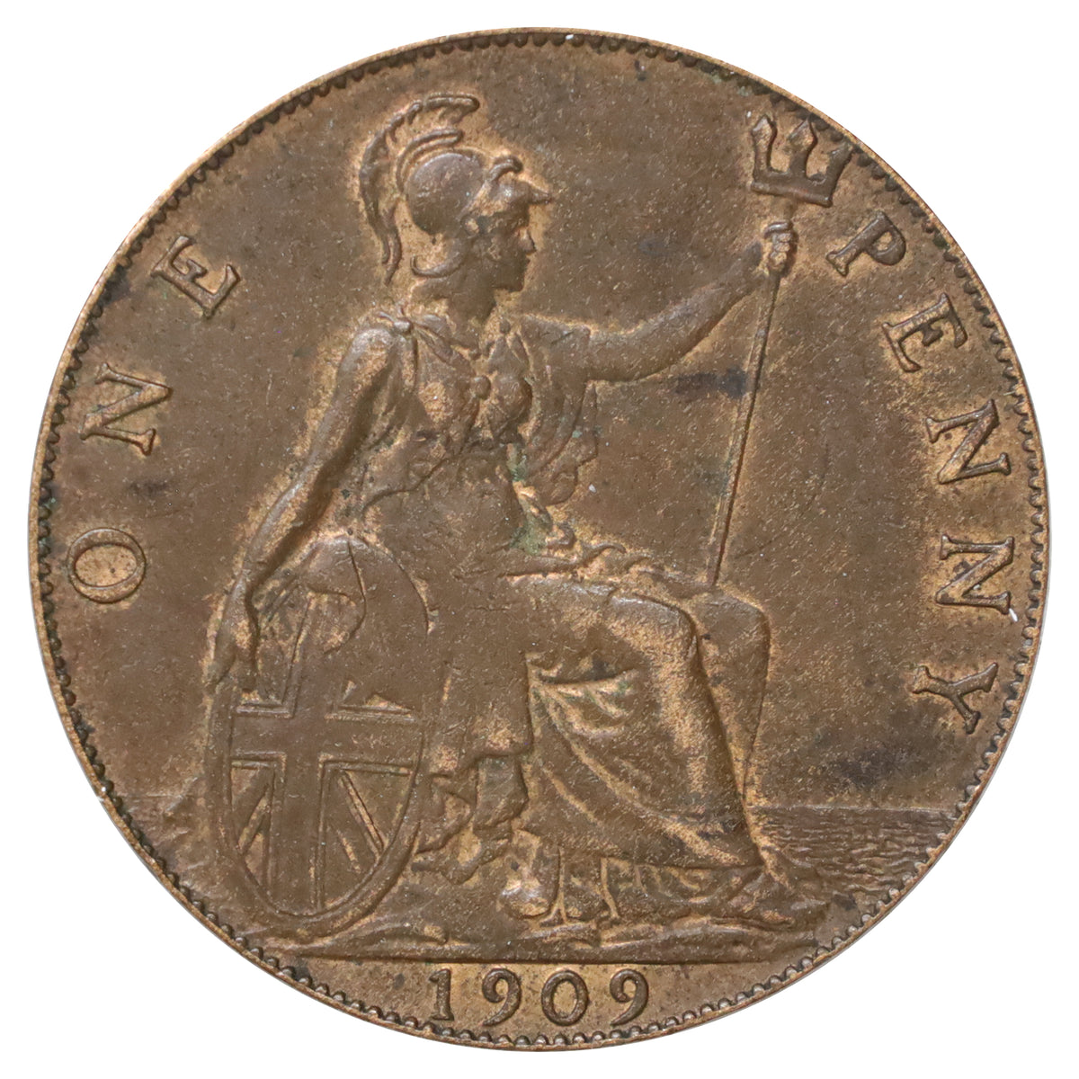 Great Britain 1909 Canada Penny EF-AU (EF45)