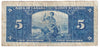 BC-23b 1937 Canada $5 Gordon-Towers, H/C, VG-F (VG10)
