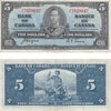 BC-23c 1937 Canada $5 Coyne-Towers, Y/C, VF-EF (VF30)
