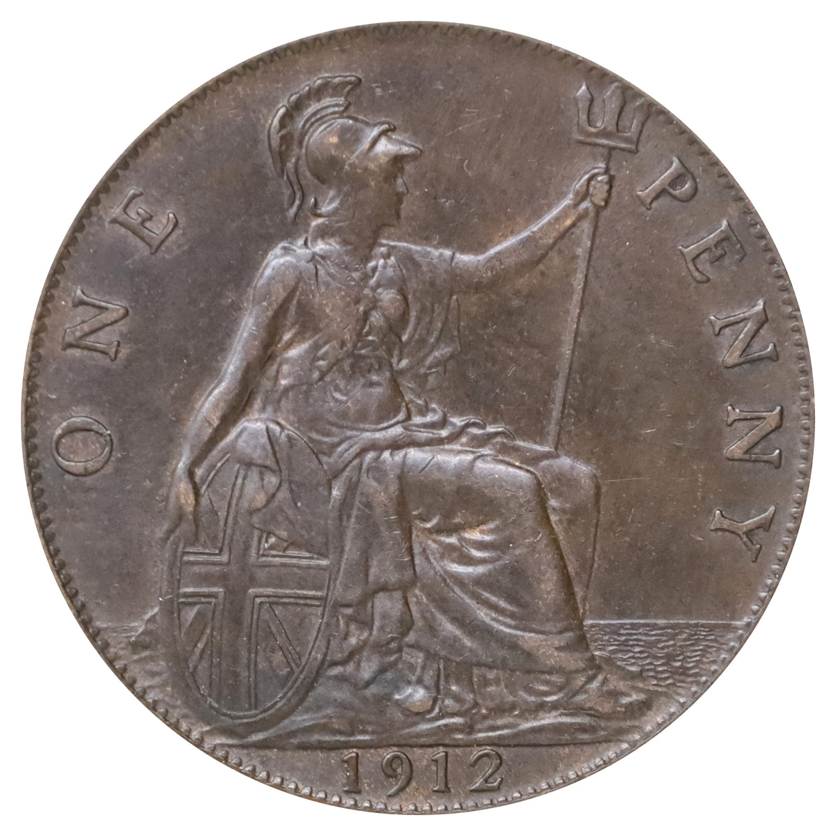 Great Britain 1912 Penny AU-UNC (AU55)