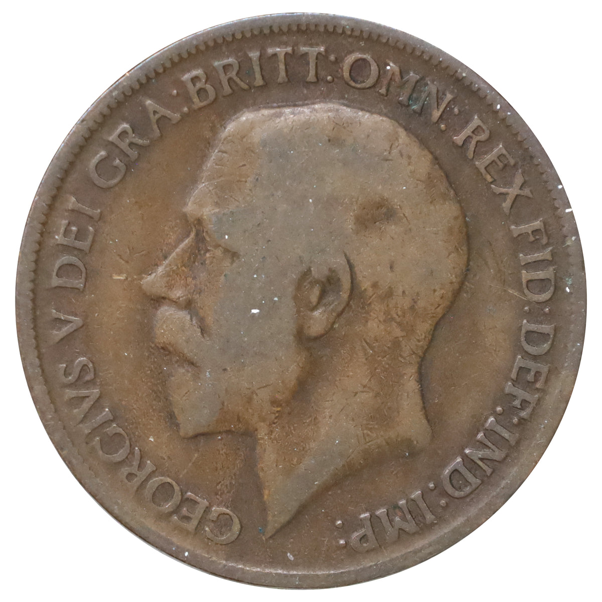 Great Britain 1918H Penny Very Good (VG8)