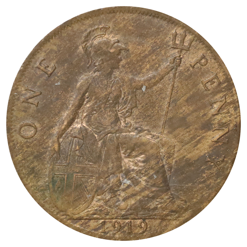 Great Britain 1919 Penny AU-UNC (AU55)
