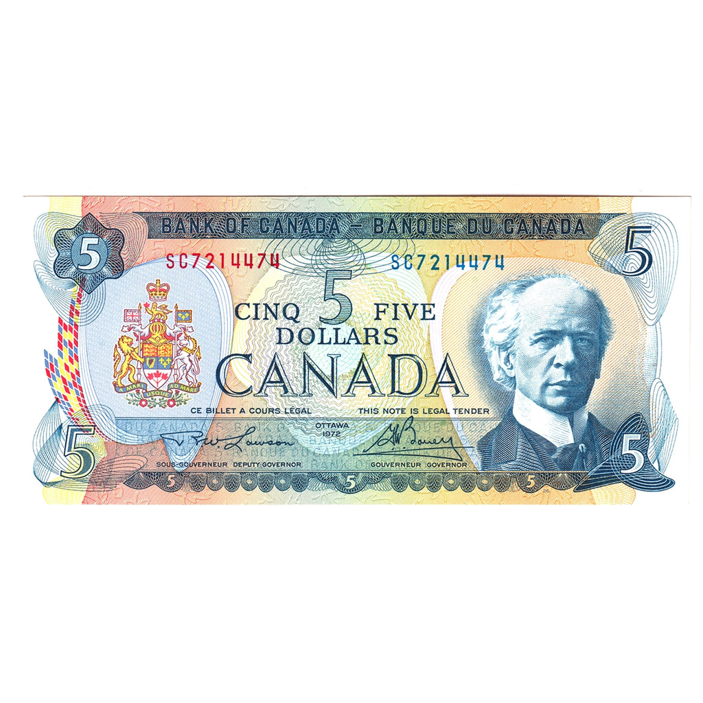 BC-48b 1972 Canada $5 Lawson-Bouey, SC, Uncirculated (MS60)