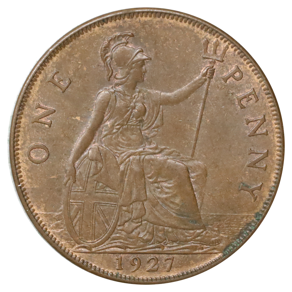 Great Britain 1927 Penny Almost Uncirculated (AU50)