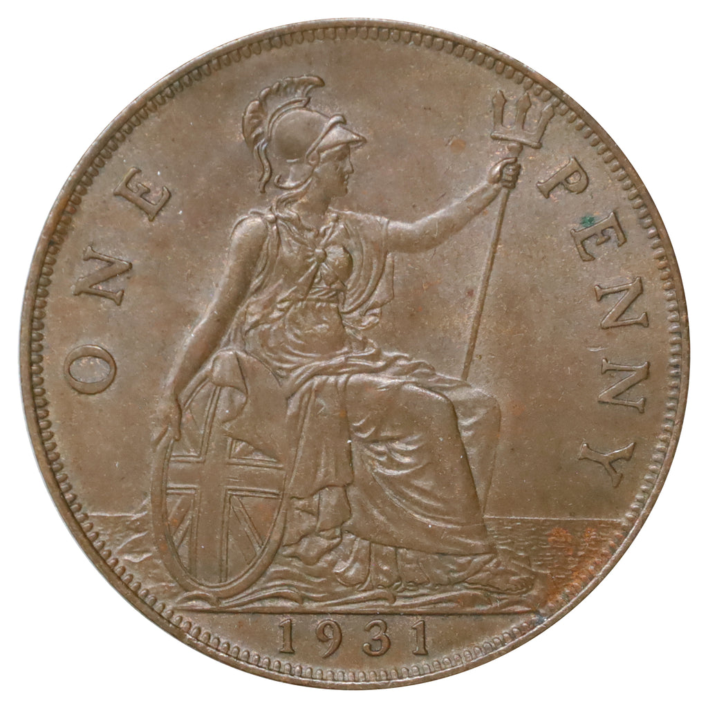 Great Britain 1931 Penny Almost Uncirculated (AU50)