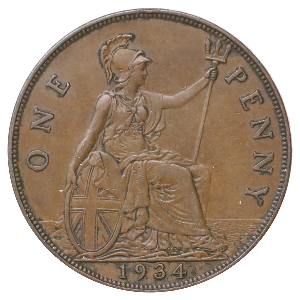 Great Britain 1934 Penny Extra Fine (EF40)