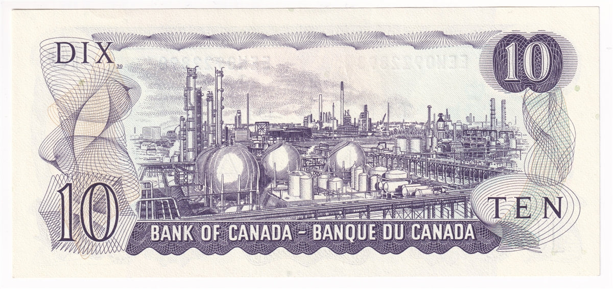 BC-49d 1971 Canada $10 Crow-Bouey, EEW, AU-UNC (AU55)